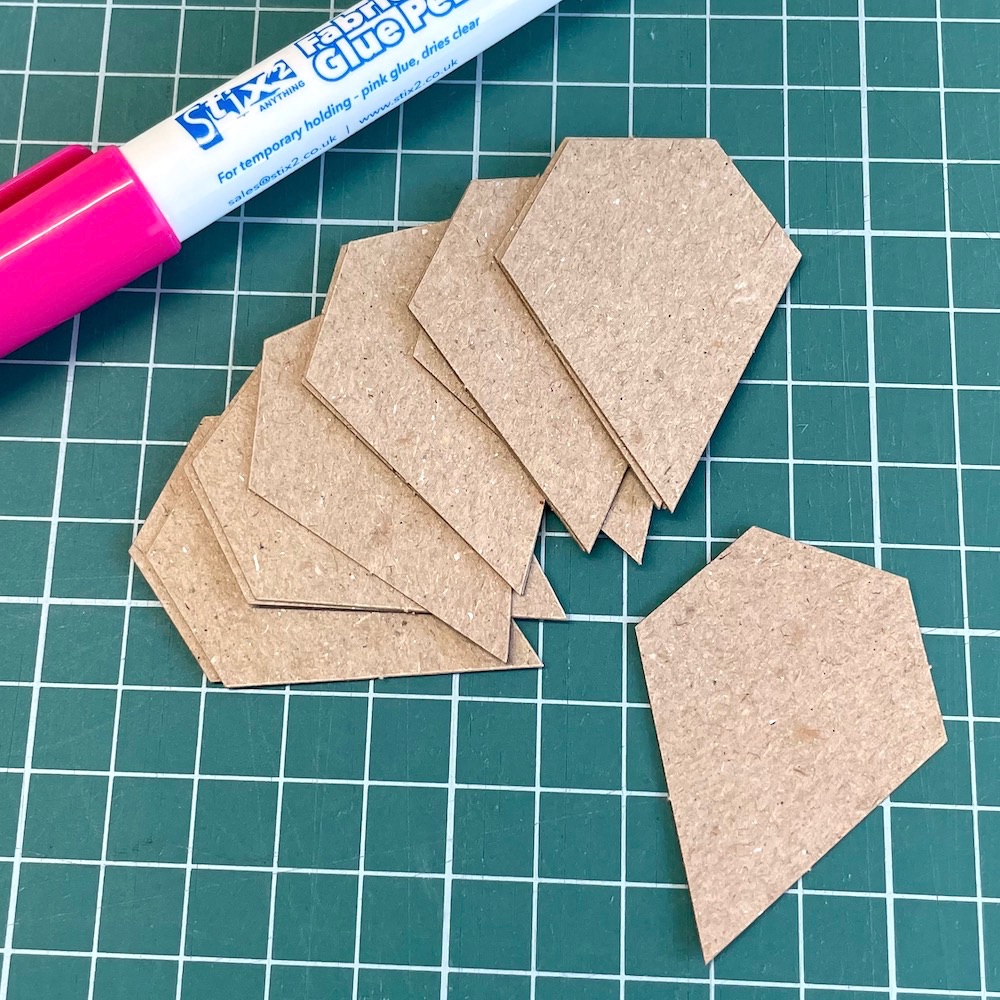 Jewel Paper Pieces (0.75inch) - 100 Pre-cut Papers for English Paper-Piecing - 0.75" along the side