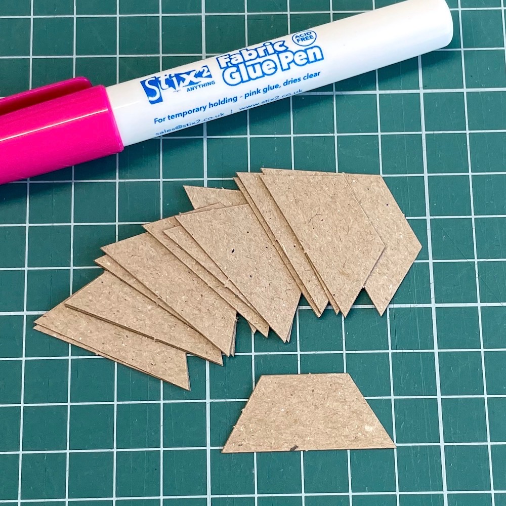 Half Hexagon Paper Pieces (0.75inch) - 100 Pre-cut Papers for English Paper-piecing - 0.5" along the side