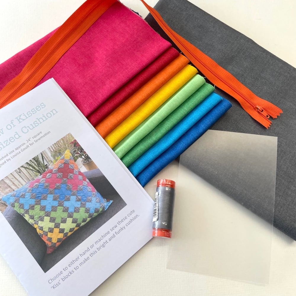 Rainbow of Kisses Cushion Kit