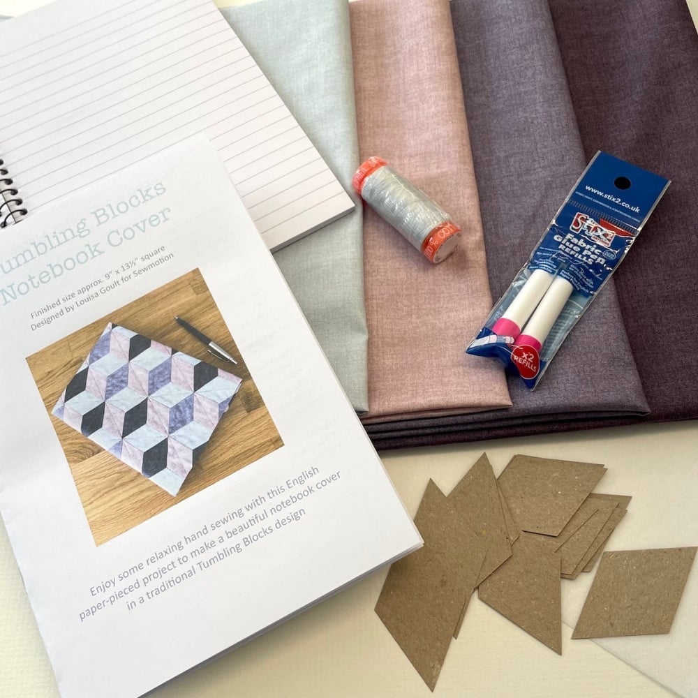 Tumbling Blocks Notebook Cover Kit