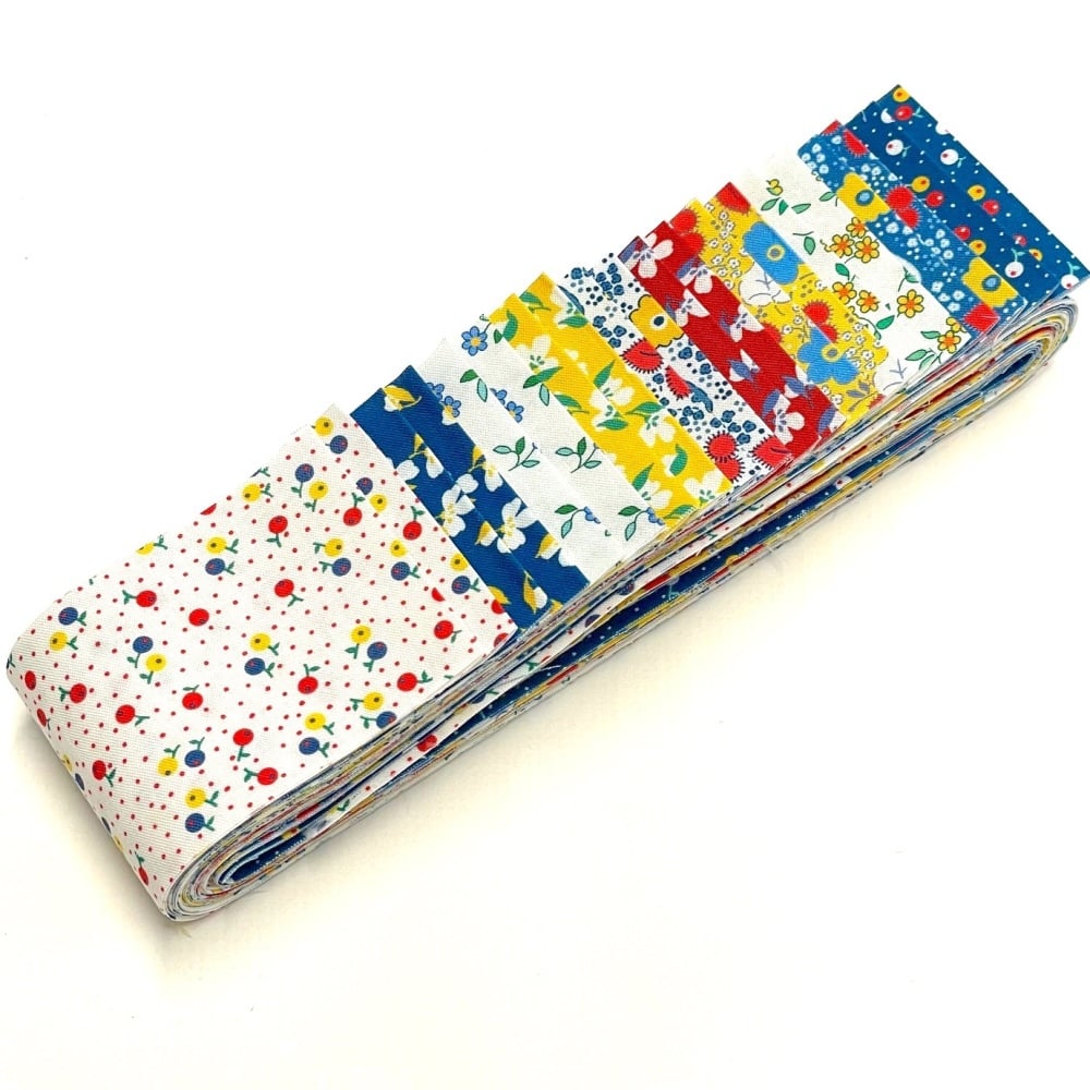 Quilter's Pre-cut 20pc Fabric Strip Set in Flowerhouse: Playful