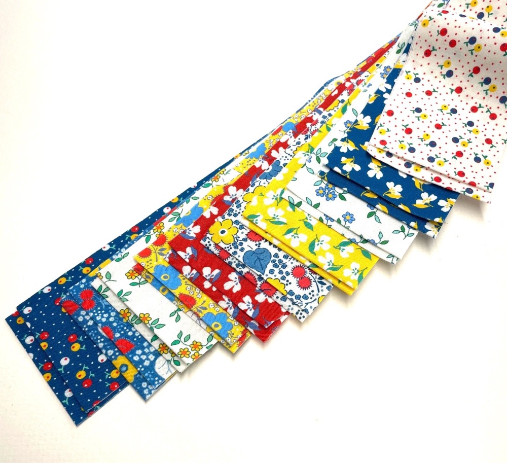 Quilter's Pre-cut 20pc Fabric Strip Set in Flowerhouse: Playful