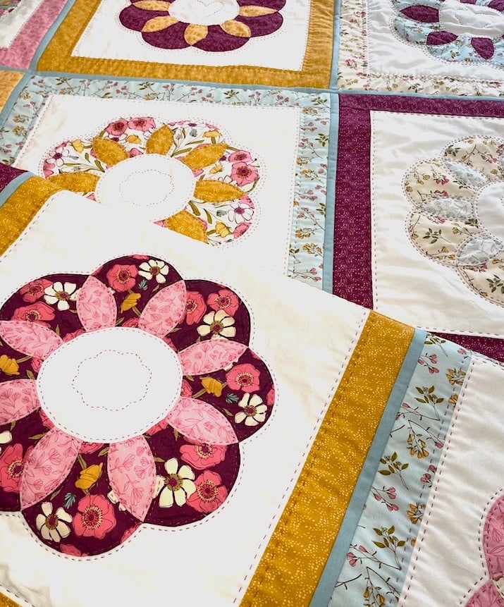 Clamshell Flower QAYG Quilt Kit