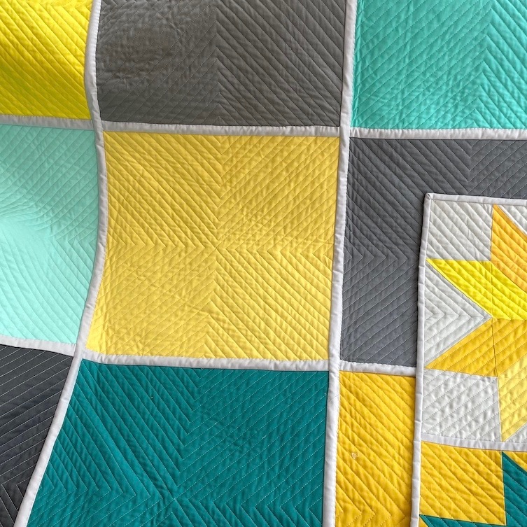 Jewel Stars Quilt in Spectrum Solids - Backing Fabric set
