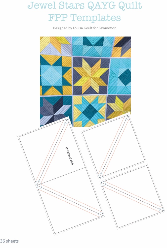 FPP Template Set for Jewel Stars Quilt