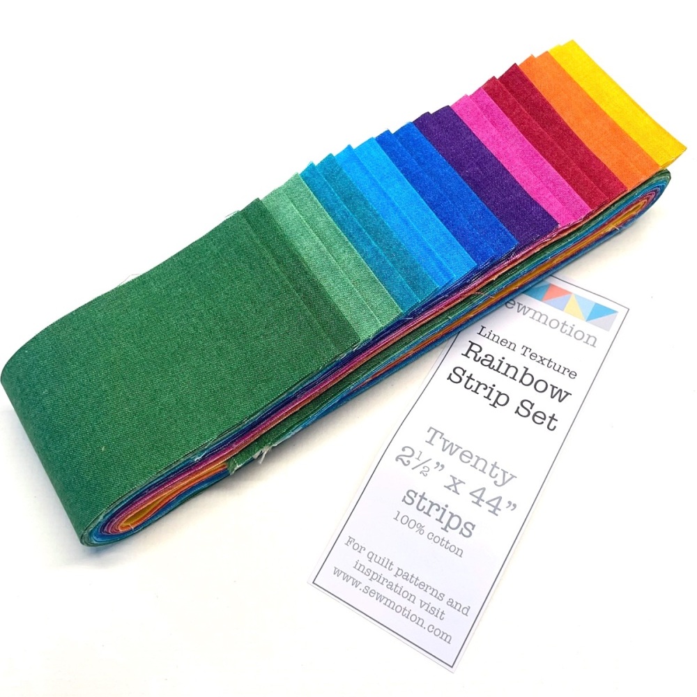 Quilter's Pre-cut Strip Set (20pc) in Makower's Linen Textures V2