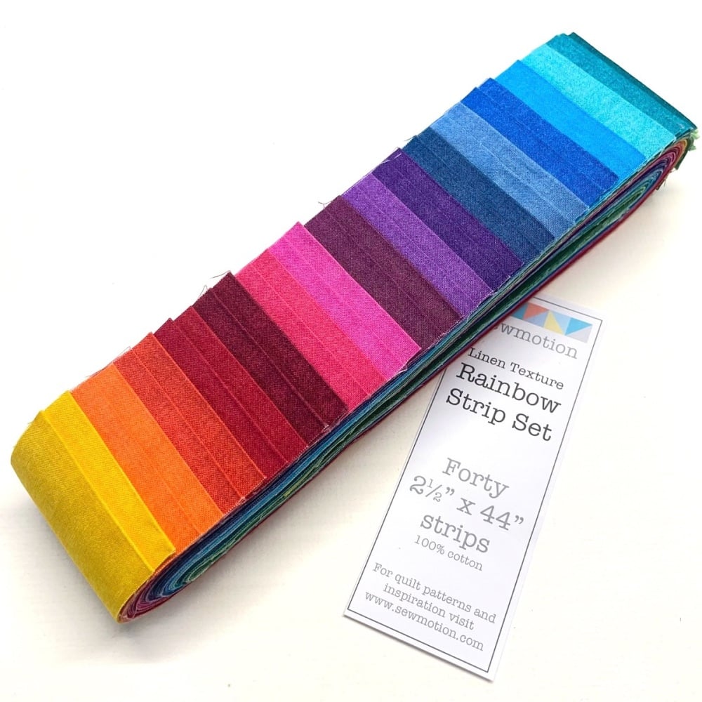 Quilter's Pre-cut 40pc Strip Set in Makower's Linen Textures