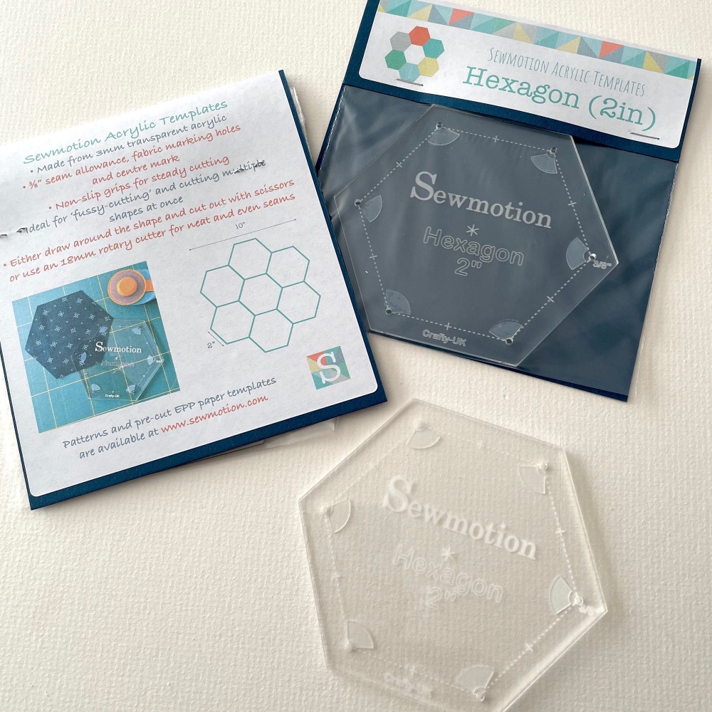 Acrylic Template - Hexagon 2in