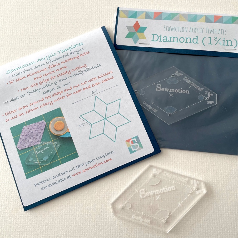 Acrylic Template - Diamond 1.75in