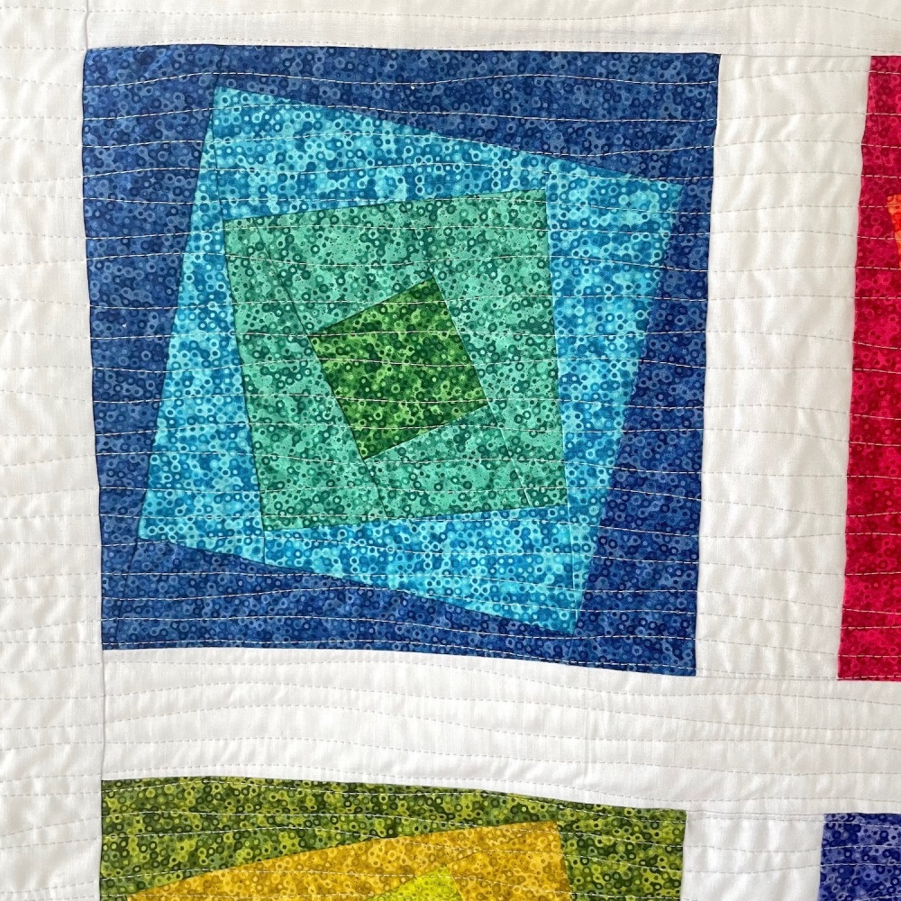 Wonky Squares Wall Hanging Kit in Rainbow Fairy Rings