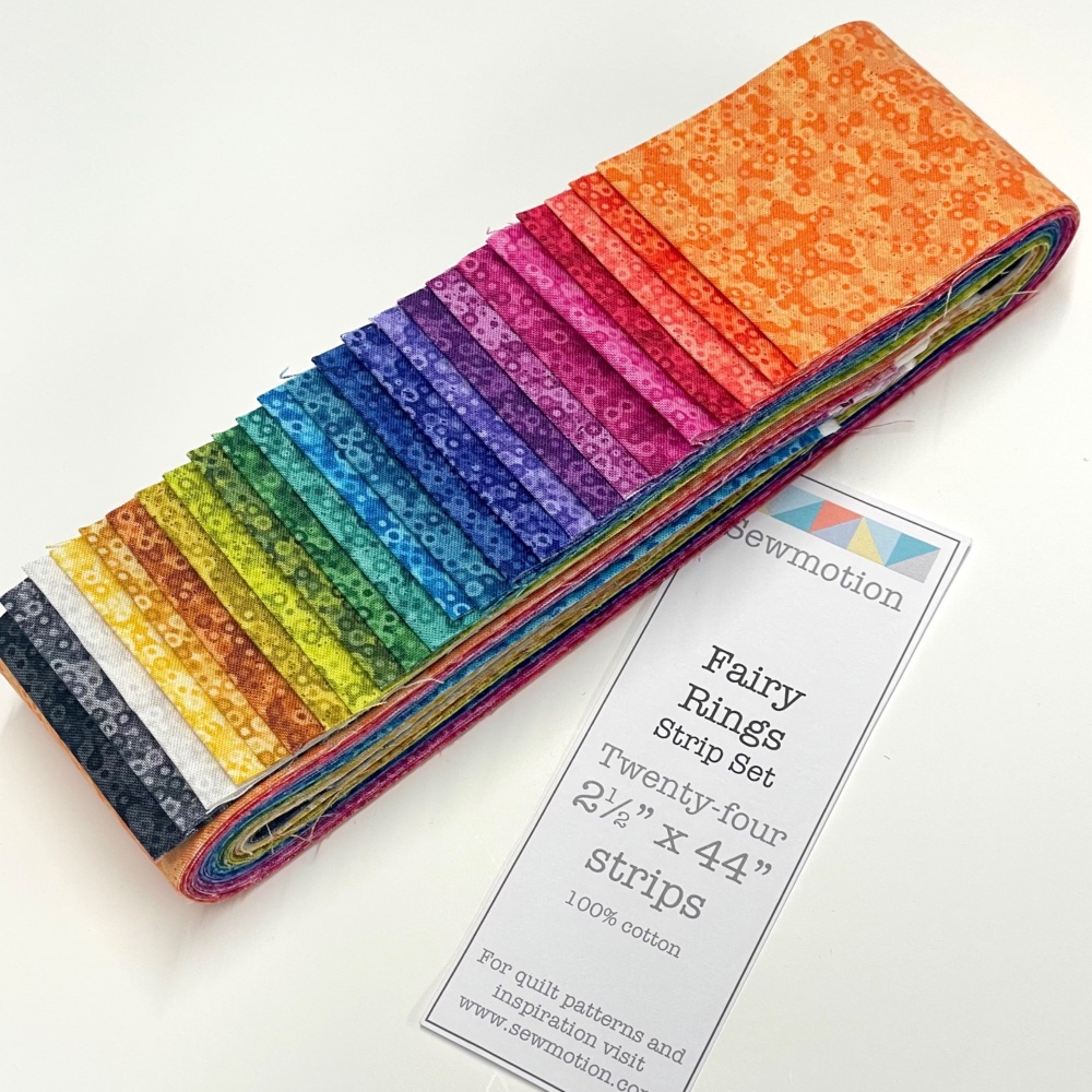 Quilter's Pre-cut 24pc Fabric Strip Set in Fairy Rings