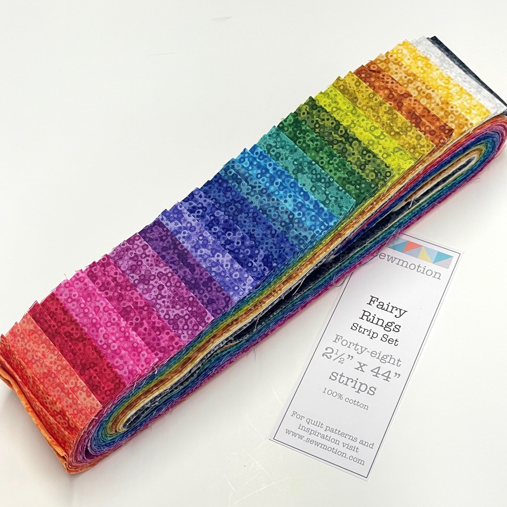 Quilter's Pre-cut 48pc Fabric Strip Set in Fairy Rings