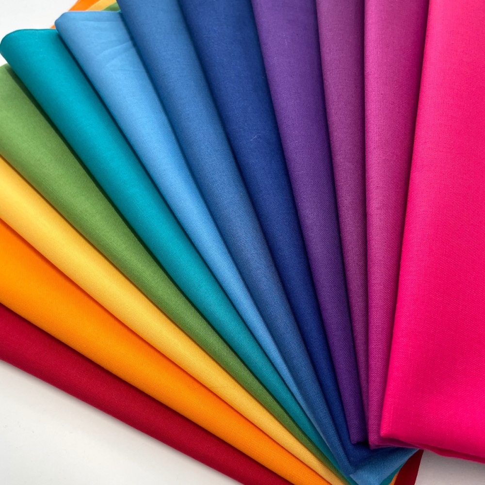 Secret Flower Garden Fabric Bundle - Spectrum Solids