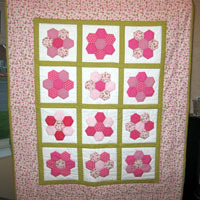 Pink Hexagon quilt