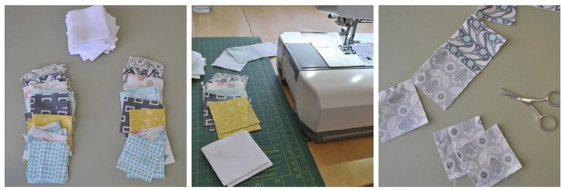 Sewing first squares