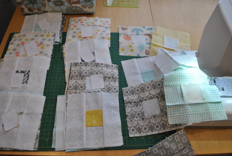 Sew blocks together