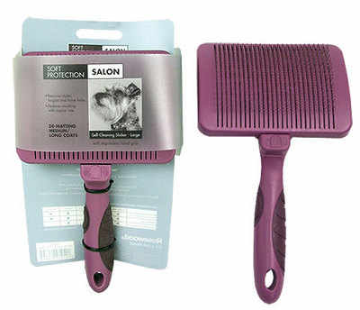 Soft Protection Salon Self-Cleaning Slicker Brush S,M,L