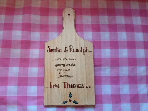 santa rudolph treat chopping board