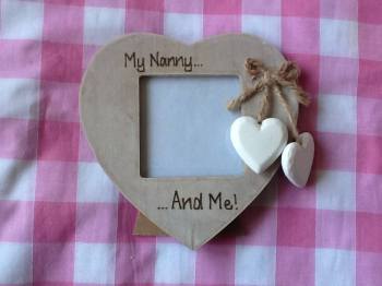 personalised heart shaped photo frame