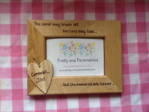 personalised photo frame for holiday memories