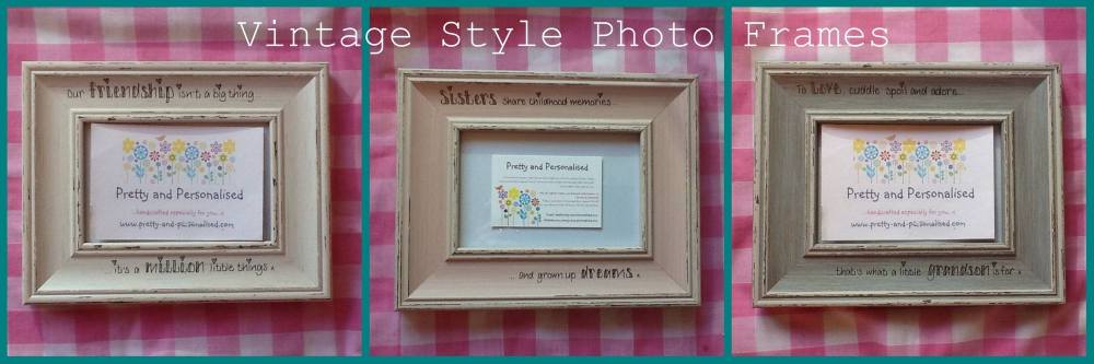 vintage personalised photo frames