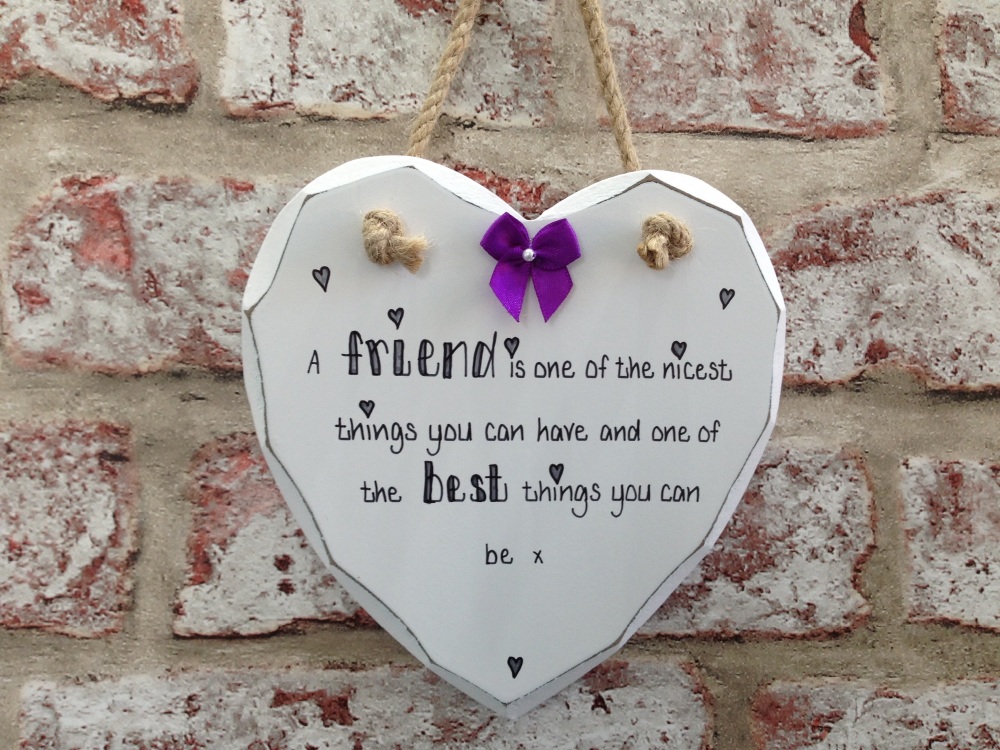 Friend - Personalised Shabby Chic Heart