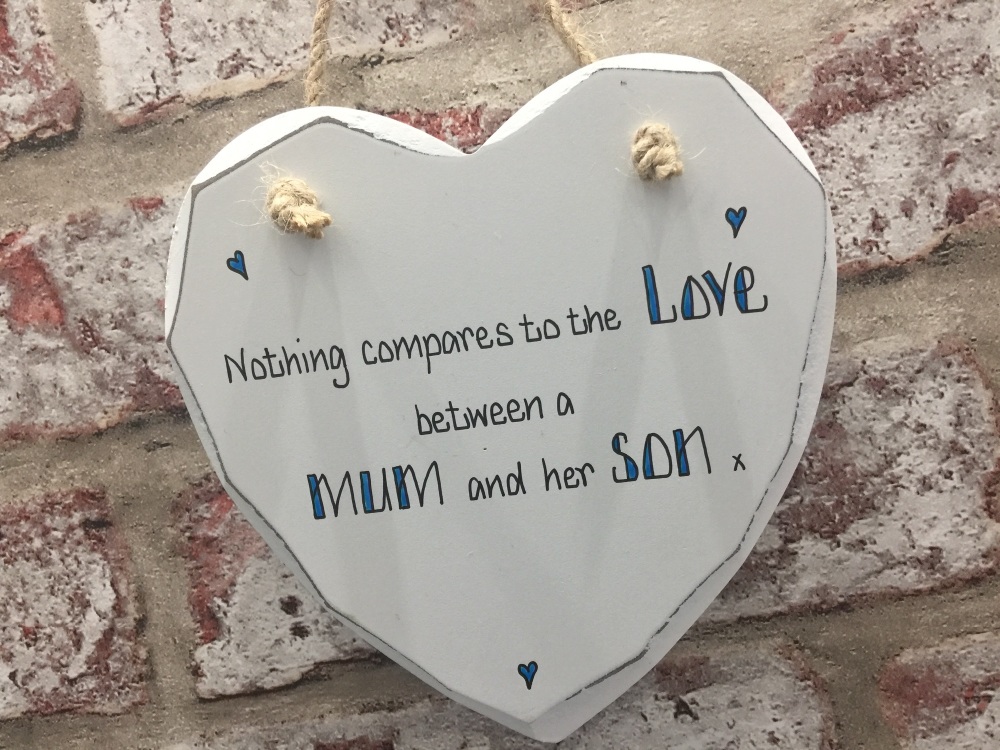 Mum Son Love - Personalised Shabby Chic Heart