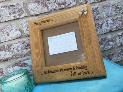Mummy daddy fell in love personalised baby scan frame