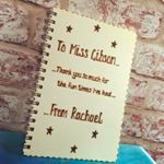Personalised wooden notebook