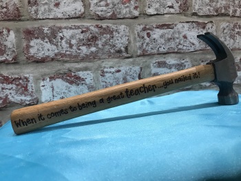  For Teacher / End Of School Term Gift - Personalised Hammer