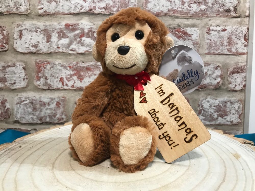 Bananas About You - 8" Monkey Plush With Engraved Tag