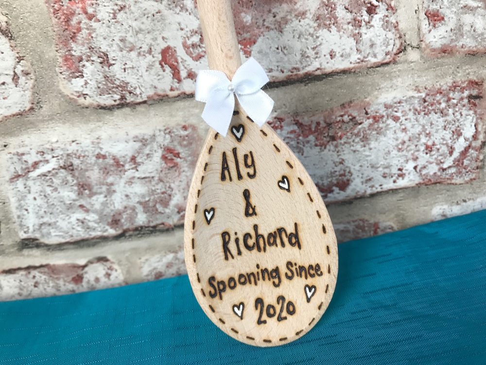 Mrs & Mrs - Spooning Since (Year) - Personalised Wooden Spoon
