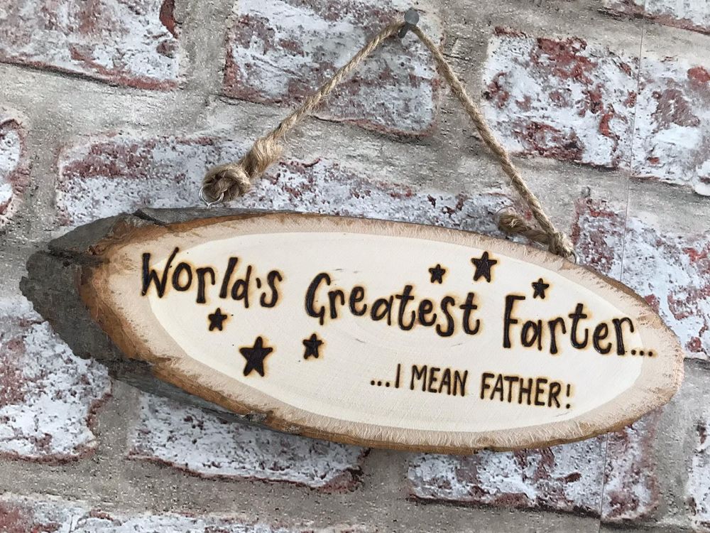 Dad/Father - Personalised Wood Slice Plaque