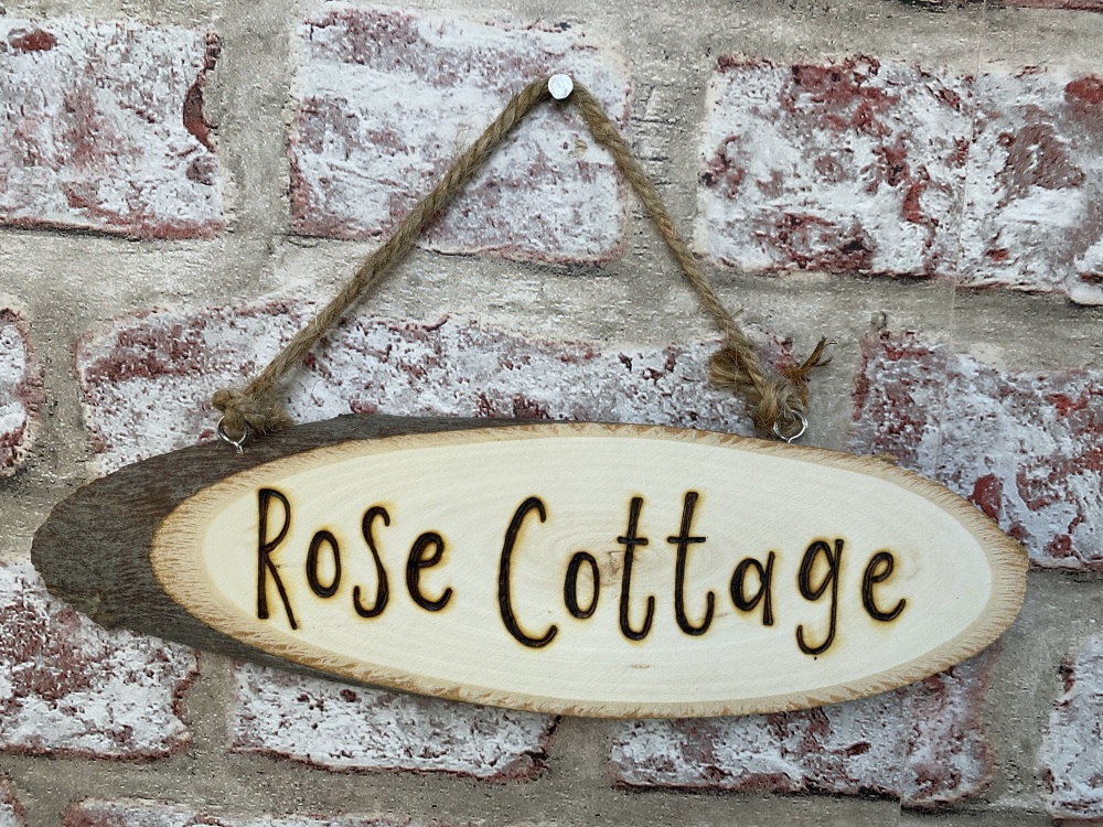 House Sign - Personalised Wood Slice Plaque