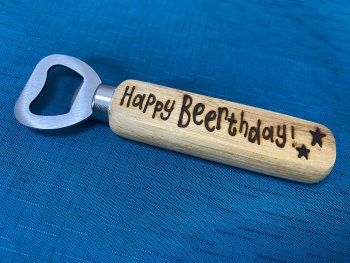 Birthday - Personalised Wooden Bottle Opener 