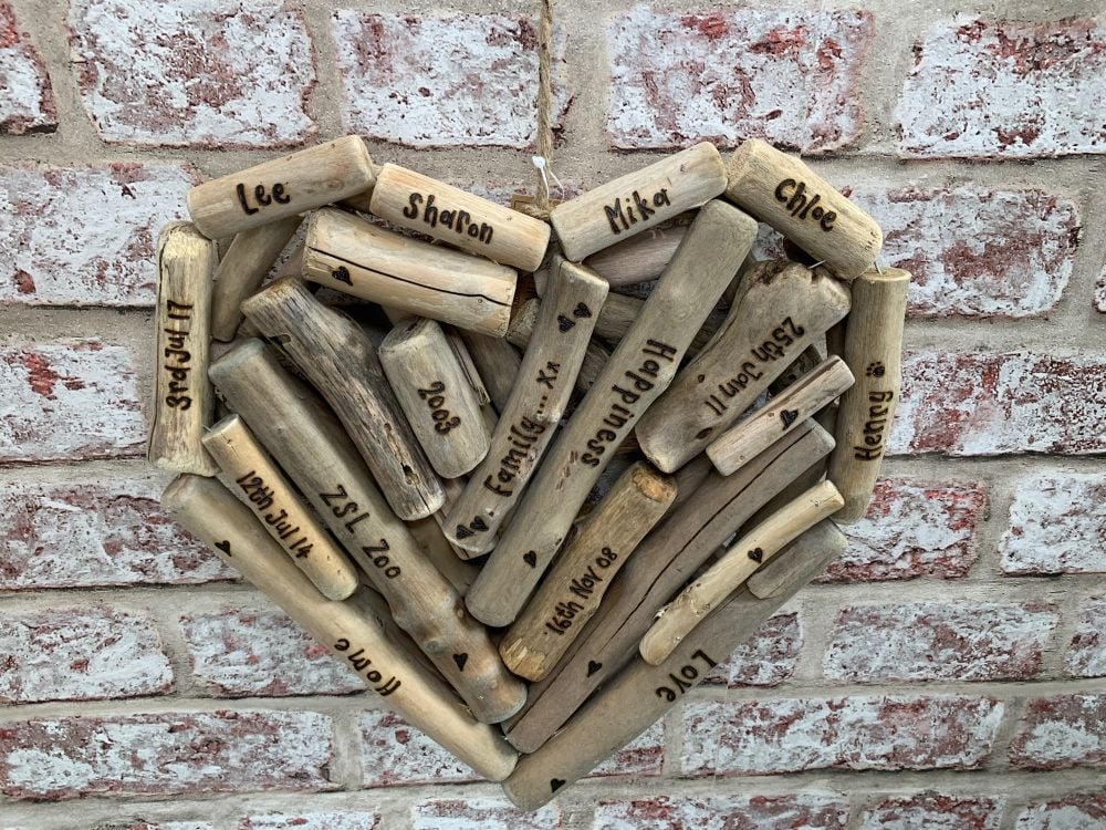 Large Driftwood Heart