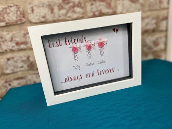  Best Friends, Always and Forever  - Button Head Personalised Box Frame