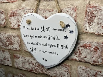 Every time you make me smile. . . - Personalised Shabby Chic Heart