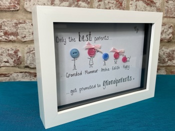 Only The Best Parents Get Promoted to Grandparents - Button Head Personalised Box Frame