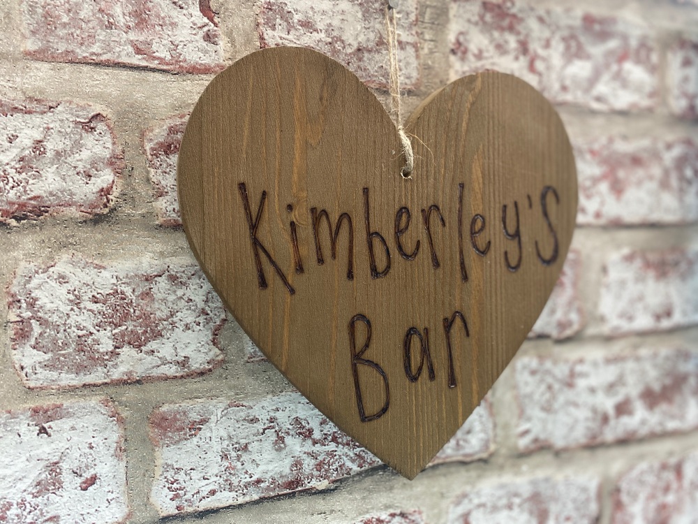 Design Your Own - Personalised Chunky Hanging Wooden Heart