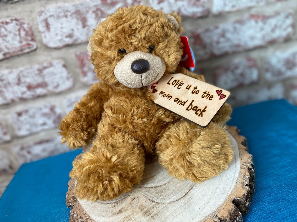 Love You To The Moon And Back - Personalised 9" Teddy Bear Plush  