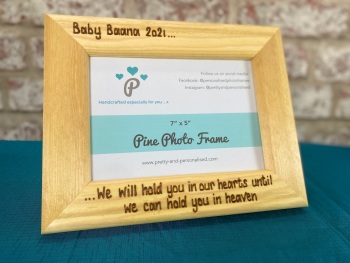 Miscarriage Memorial - Personalised Solid Wood Photo Frame