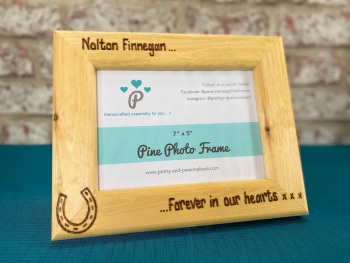 Horse Memorial - Personalised Solid Wood Photo Frame