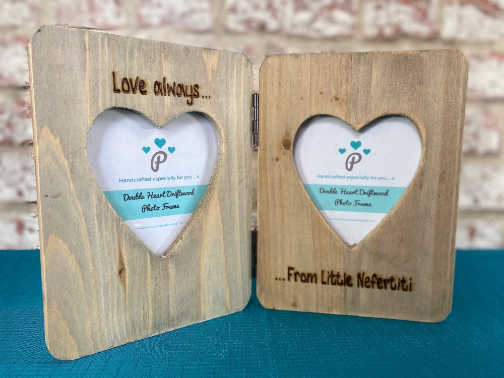 Design Your Own - Personalised Double Driftwood Photo Frame