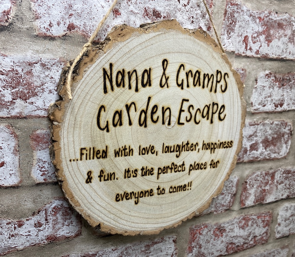 Design Your Own - Personalised Wooden Log Slice Plaque | 4 Sizes Available