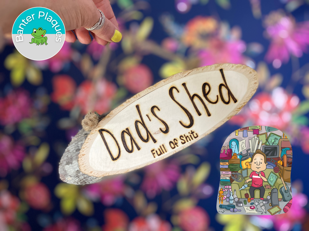 Dad's Shed | Banter Personalised Wooden Plaque