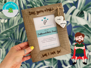 Dad You're A Knob | Banter Personalised Driftwood Photo Frame
