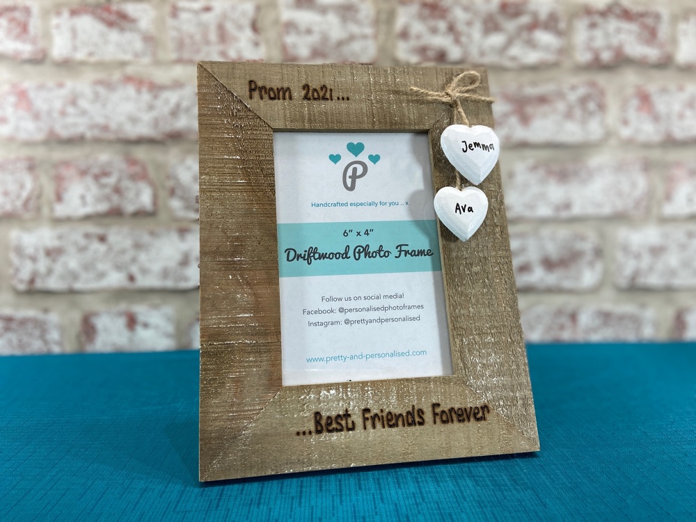 School Prom - Personalised Driftwood Photo Frame