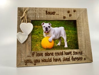 If Love Alone Could Have Saved You | In Memory | Dog, Cat, Horse - Personalised Driftwood Photo Frame