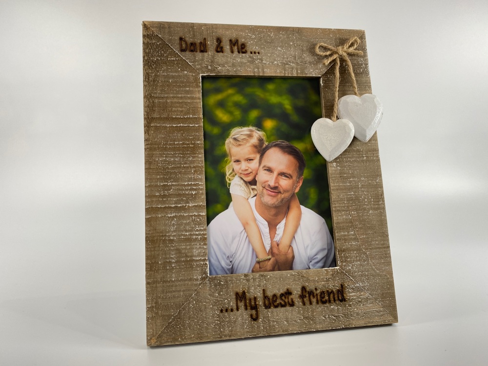 Daddy / Mummy and Me - Personalised Driftwood Photo Frame